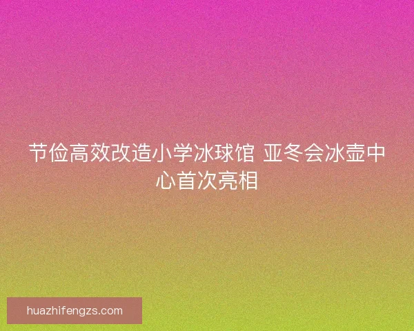 节俭高效改造小学冰球馆 亚冬会冰壶中心首次亮相 节俭高效改造小学冰球馆 亚冬会冰壶中心首次亮相
